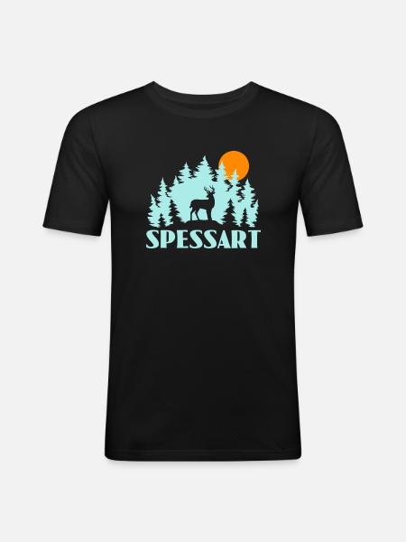Spessart - Männer Slim Fit T-Shirt - Schwarz