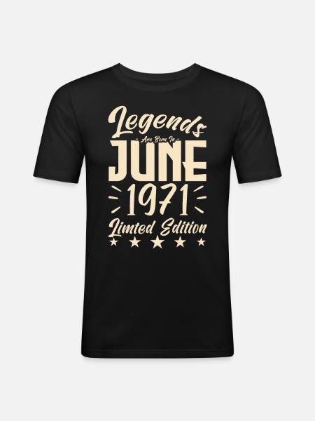 1971 births Birthday gift 1971. - Men's Slim Fit T-Shirt - black