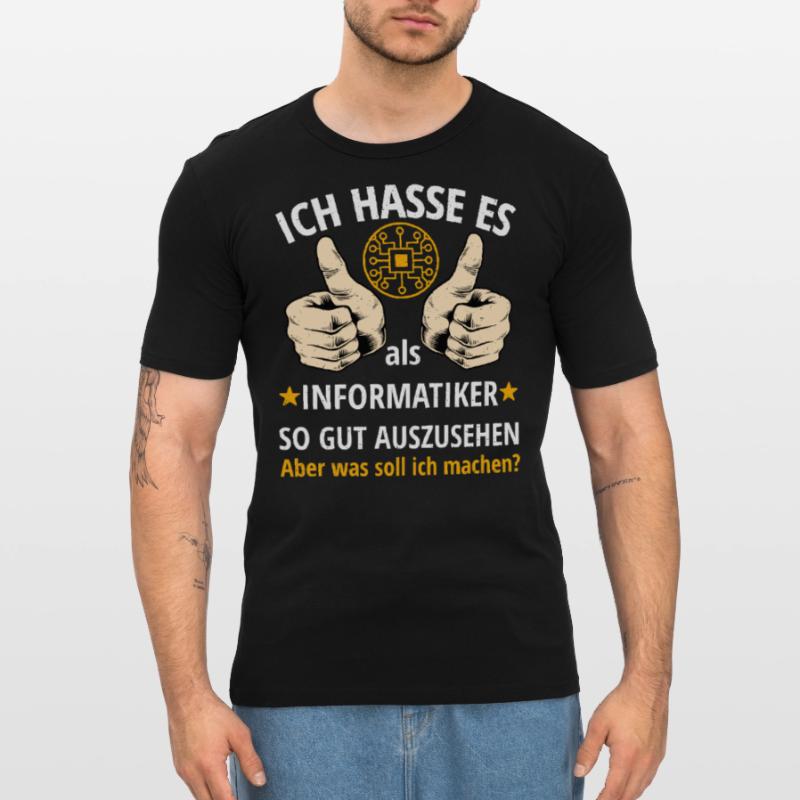 Informatiker Spruch Lustig Programmierer Männer Slim Fit T-Shirt