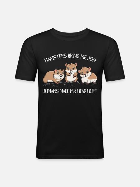Pet Rodent Hamster Lover - Men's Slim Fit T-Shirt - black