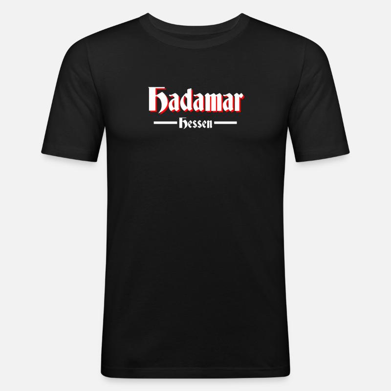 Hadamar - Männer Slim Fit T-Shirt - Schwarz