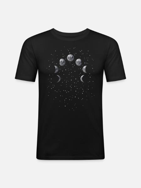 Lunar Eclipse Astronomy Telescope - Men's Slim Fit T-Shirt - black