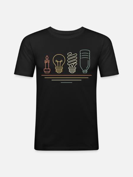Student of Electrical Engineering, - Men's Slim Fit T-Shirt - black