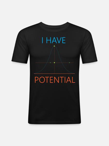 Major in Physics I have potential - Men's Slim Fit T-Shirt - black