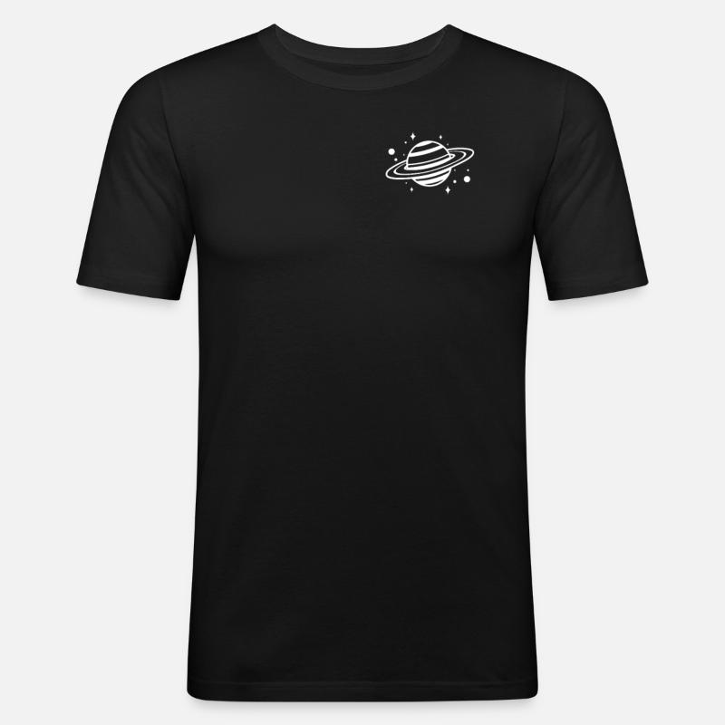 Weltraumerkundung Rockerschiff Mond - Männer Slim Fit T-Shirt - Schwarz