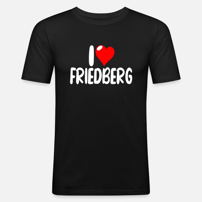 Friedberg in Hessen - Männer Slim Fit T-Shirt - Schwarz