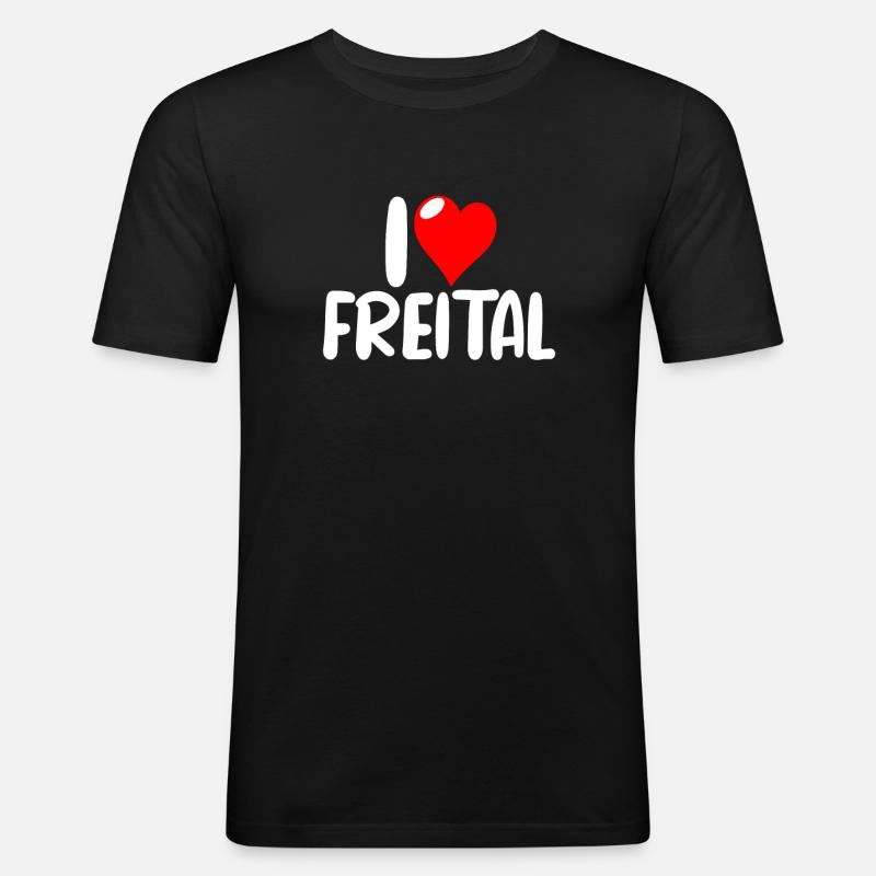 Freital - Männer Slim Fit T-Shirt - Schwarz