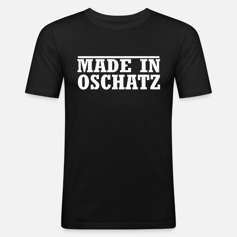 Oschatz - Männer Slim Fit T-Shirt - Schwarz