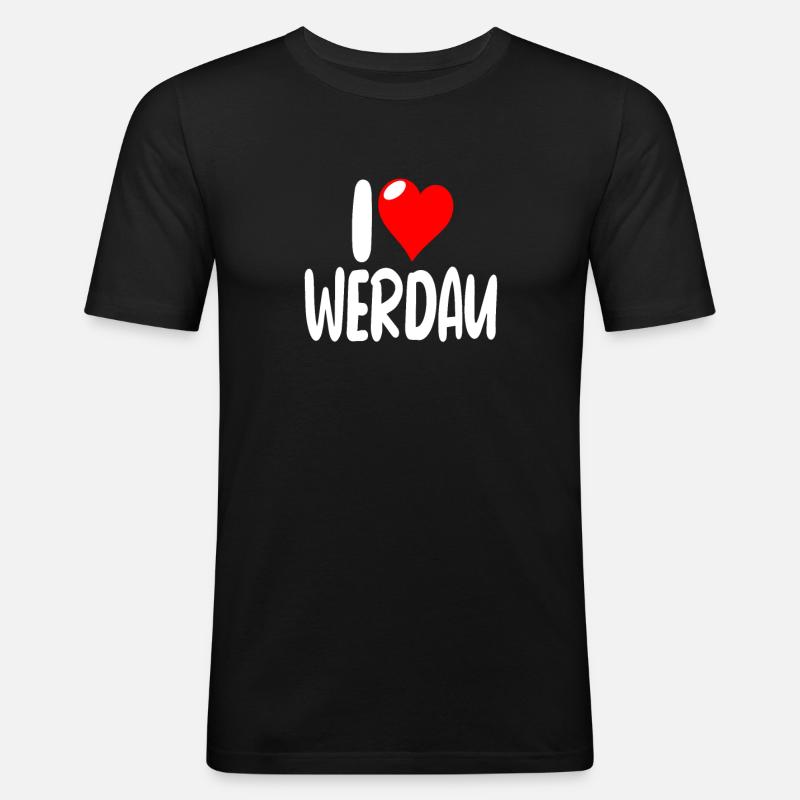Werdau - Männer Slim Fit T-Shirt - Schwarz