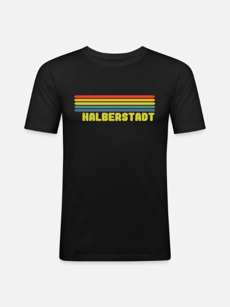 Halberstadt - Männer Slim Fit T-Shirt - Schwarz