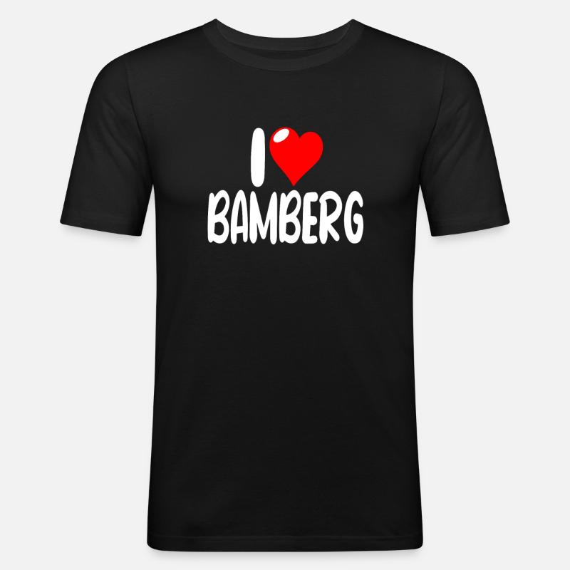 Bamberg - Männer Slim Fit T-Shirt - Schwarz