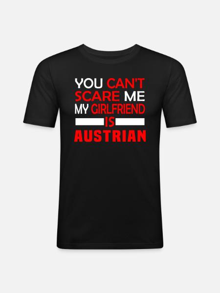 Austrian Girlfriend - Men's Slim Fit T-Shirt - black