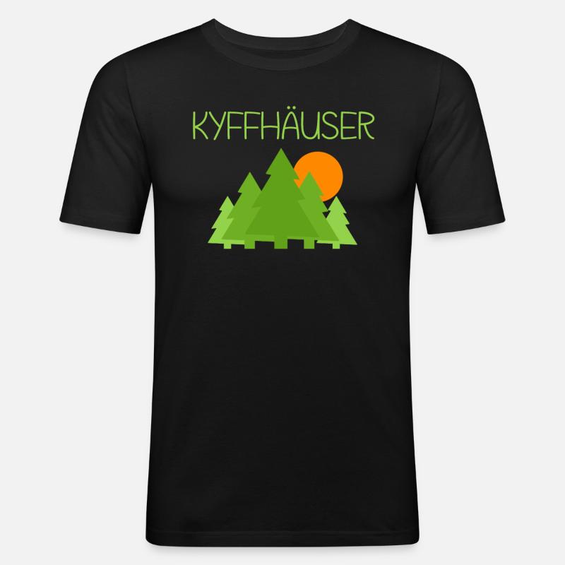Kyffhäuser - Männer Slim Fit T-Shirt - Schwarz