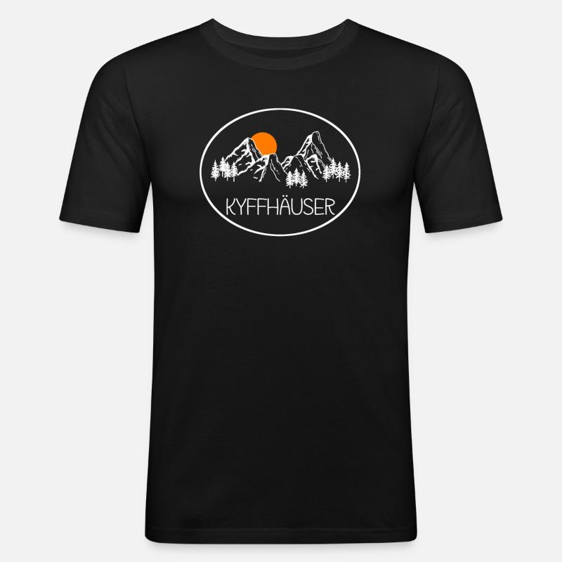 Kyffhäuser - Männer Slim Fit T-Shirt - Schwarz