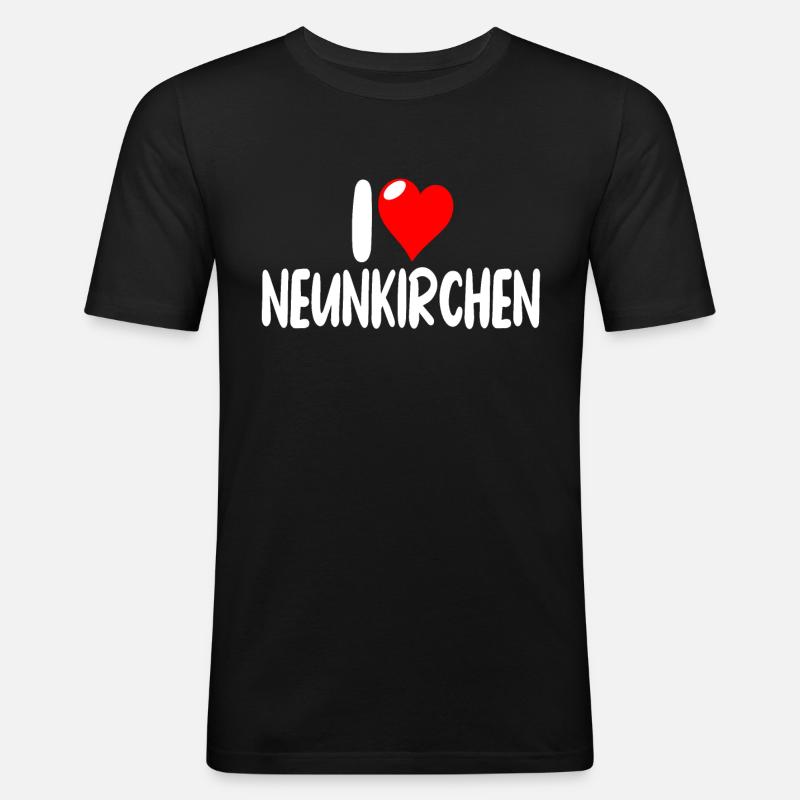 Neunkirchen - Männer Slim Fit T-Shirt - Schwarz