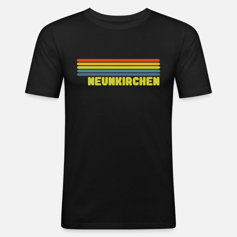 Neunkirchen - Männer Slim Fit T-Shirt - Schwarz