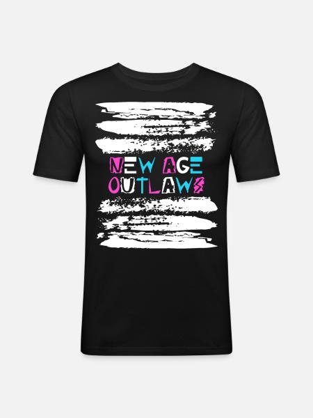 New Age Outlaws - Männer Slim Fit T-Shirt - Schwarz