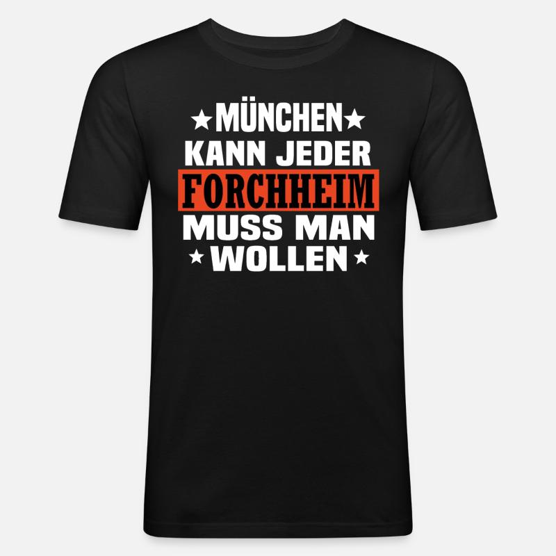 Forchheim - Männer Slim Fit T-Shirt - Schwarz