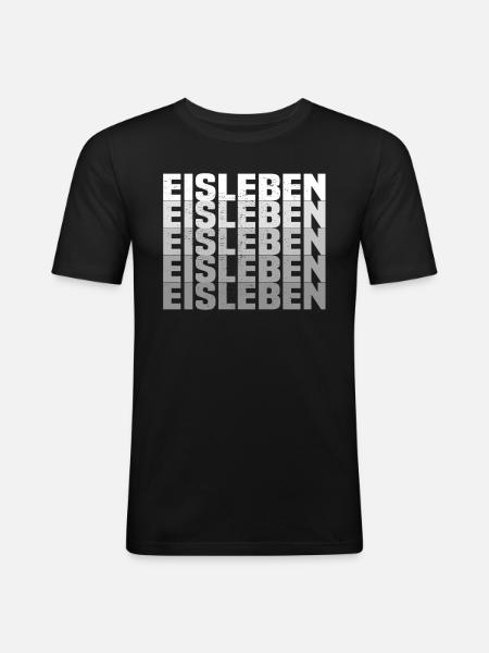 Eisleben - Männer Slim Fit T-Shirt - Schwarz