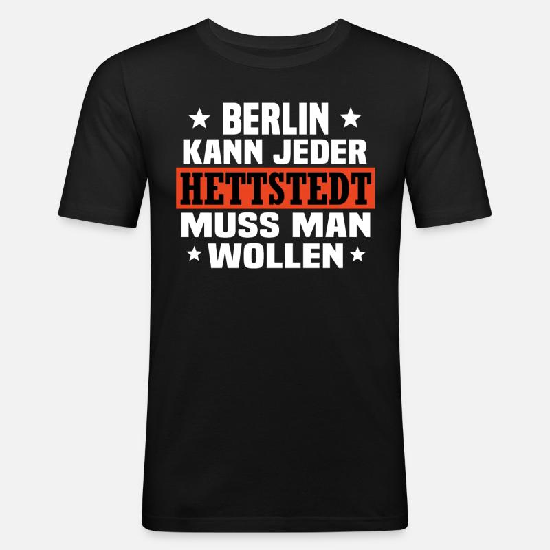 Hettstedt - Männer Slim Fit T-Shirt - Schwarz