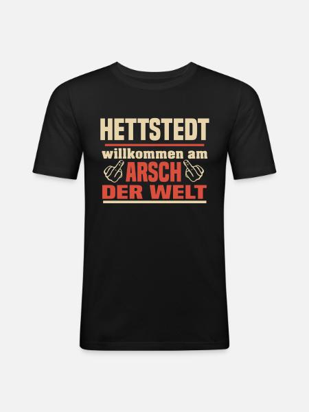 Hettstedt - Männer Slim Fit T-Shirt - Schwarz