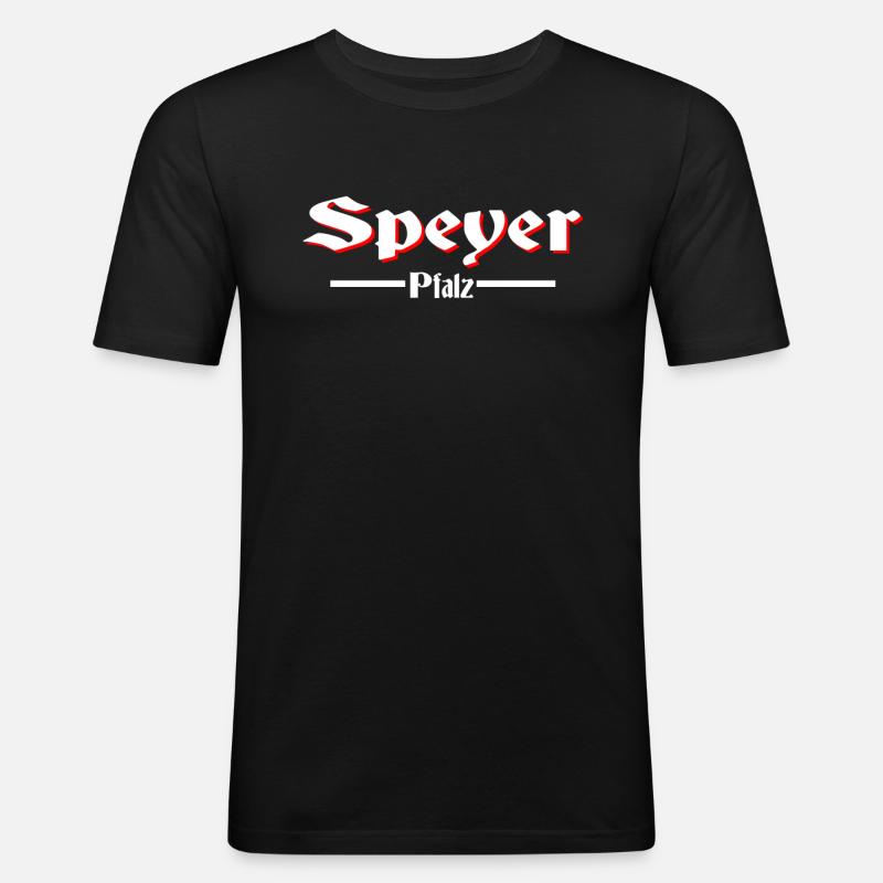 Speyer - Männer Slim Fit T-Shirt - Schwarz