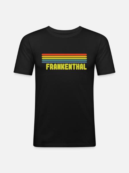 Frankenthal - Männer Slim Fit T-Shirt - Schwarz