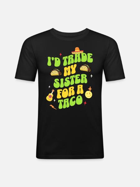 Taco - Men's Slim Fit T-Shirt - black
