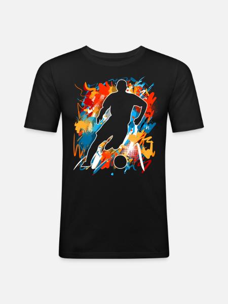 Soccer Soccer Players - Men's Slim Fit T-Shirt - black