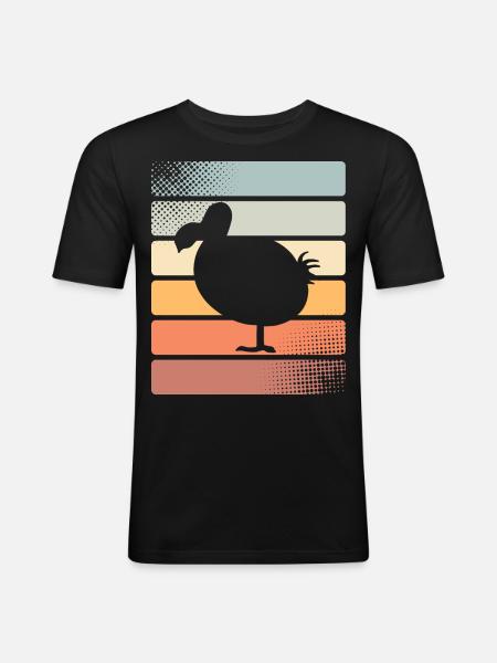 Dodo - Männer Slim Fit T-Shirt - Schwarz