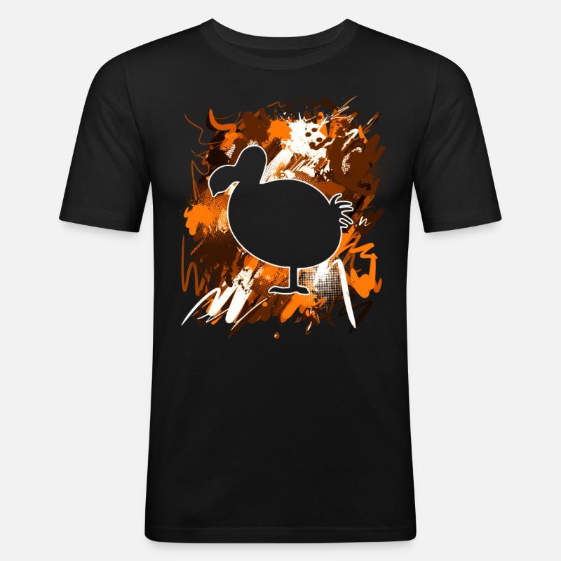 Dodo - Männer Slim Fit T-Shirt - Schwarz