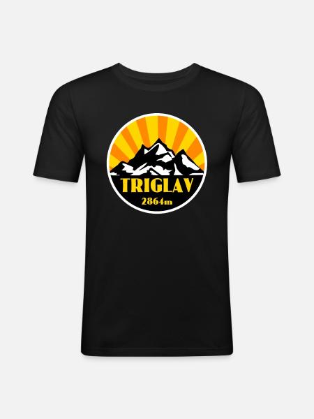 Triglav - Männer Slim Fit T-Shirt - Schwarz
