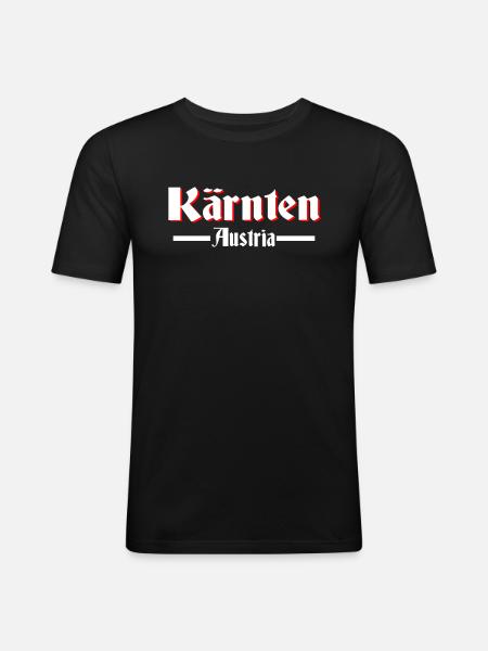 Kärnten - Männer Slim Fit T-Shirt - Schwarz