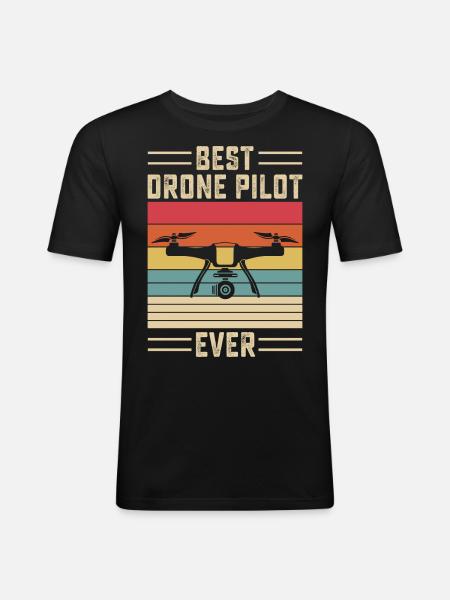 Drone Pilot - Men's Slim Fit T-Shirt - black
