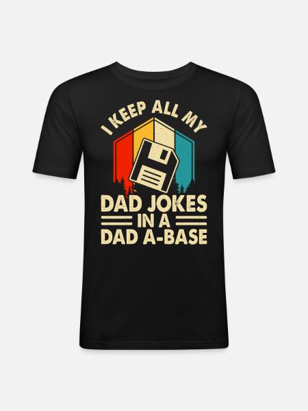 Dad Jokes Papa Vater - Men's Slim Fit T-Shirt - black