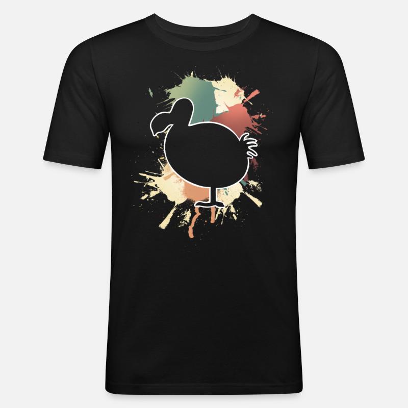 Dodo - Männer Slim Fit T-Shirt - Schwarz