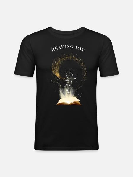 Reading Day - Men's Slim Fit T-Shirt - black