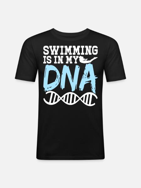 Nager - T-shirt près du corps Homme - noir