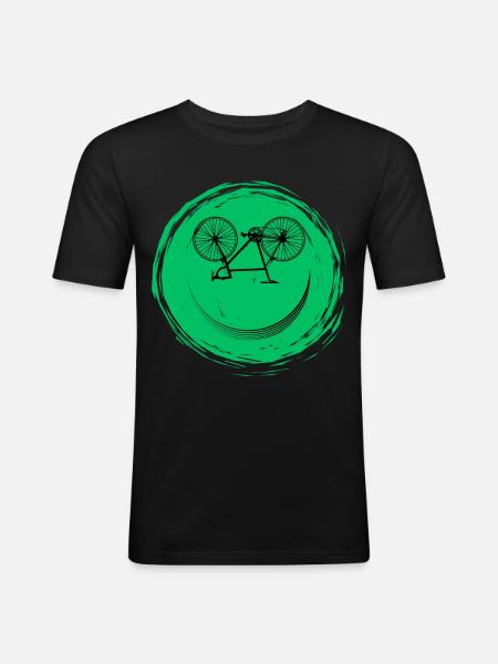 Bicycle Face - Men's Slim Fit T-Shirt - black