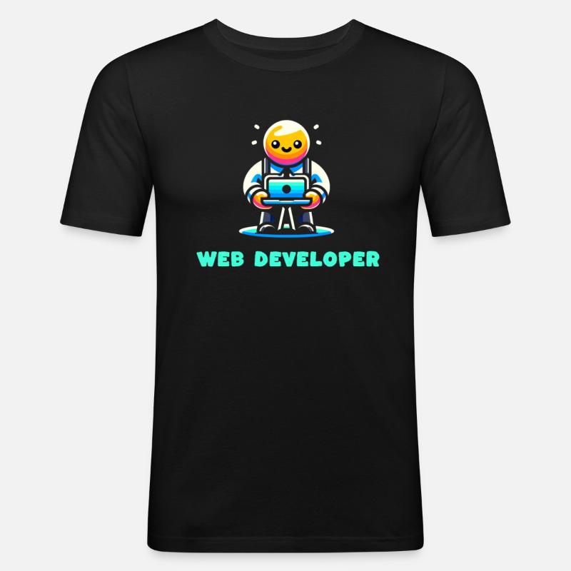 Webentwickler Beruf Beruf Karriere - Männer Slim Fit T-Shirt - Schwarz
