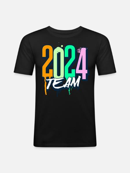 2024 Team - Men's Slim Fit T-Shirt - black