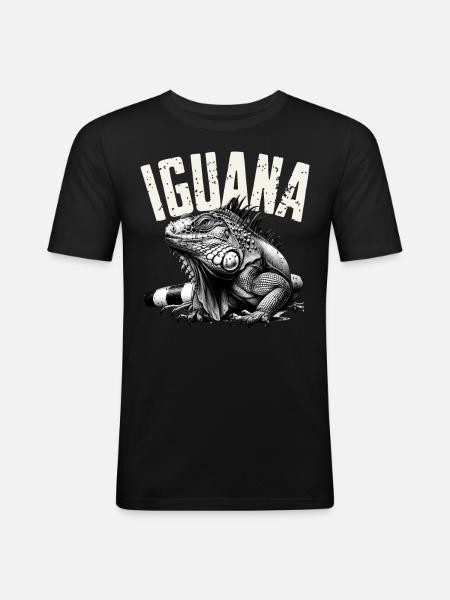 Iguana - Men's Slim Fit T-Shirt - black