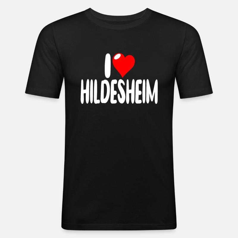 Hildesheim - Männer Slim Fit T-Shirt - Schwarz
