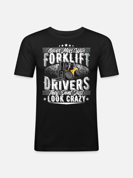 Forklift driver - Men's Slim Fit T-Shirt - black