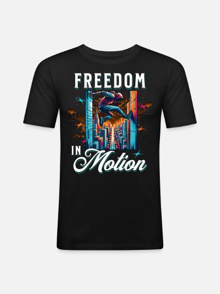 Parkour - T-shirt près du corps Homme - noir