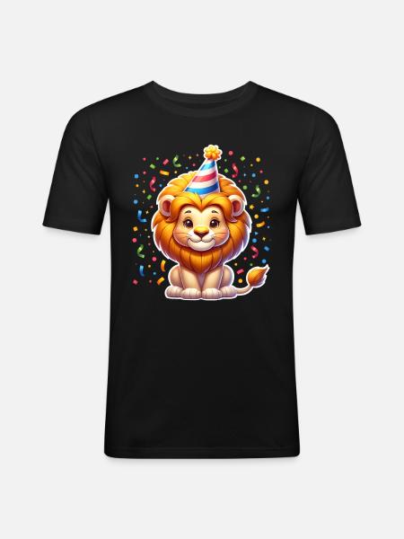 Leo Birthday - Men's Slim Fit T-Shirt - black