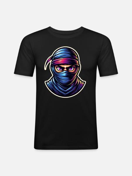 Ninja - T-shirt près du corps Homme - noir
