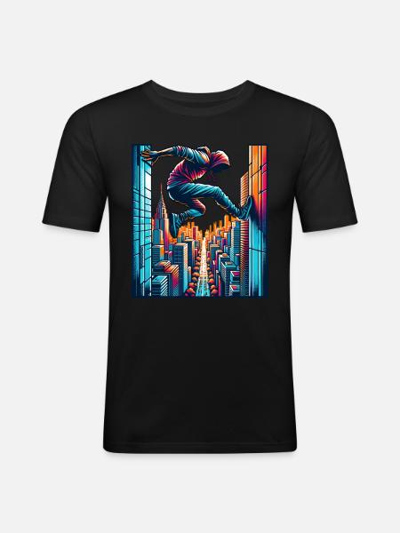 Parkour - Men's Slim Fit T-Shirt - black