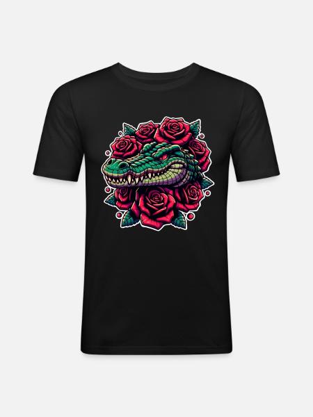Crocodile - Men's Slim Fit T-Shirt - black