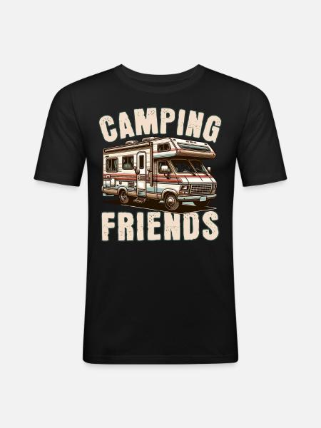 Camping - Men's Slim Fit T-Shirt - black
